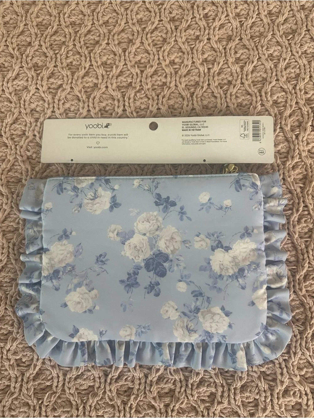 💙 LoveShackFancy Everblooming Rosettes Pencil Case with Ruffles 💙
